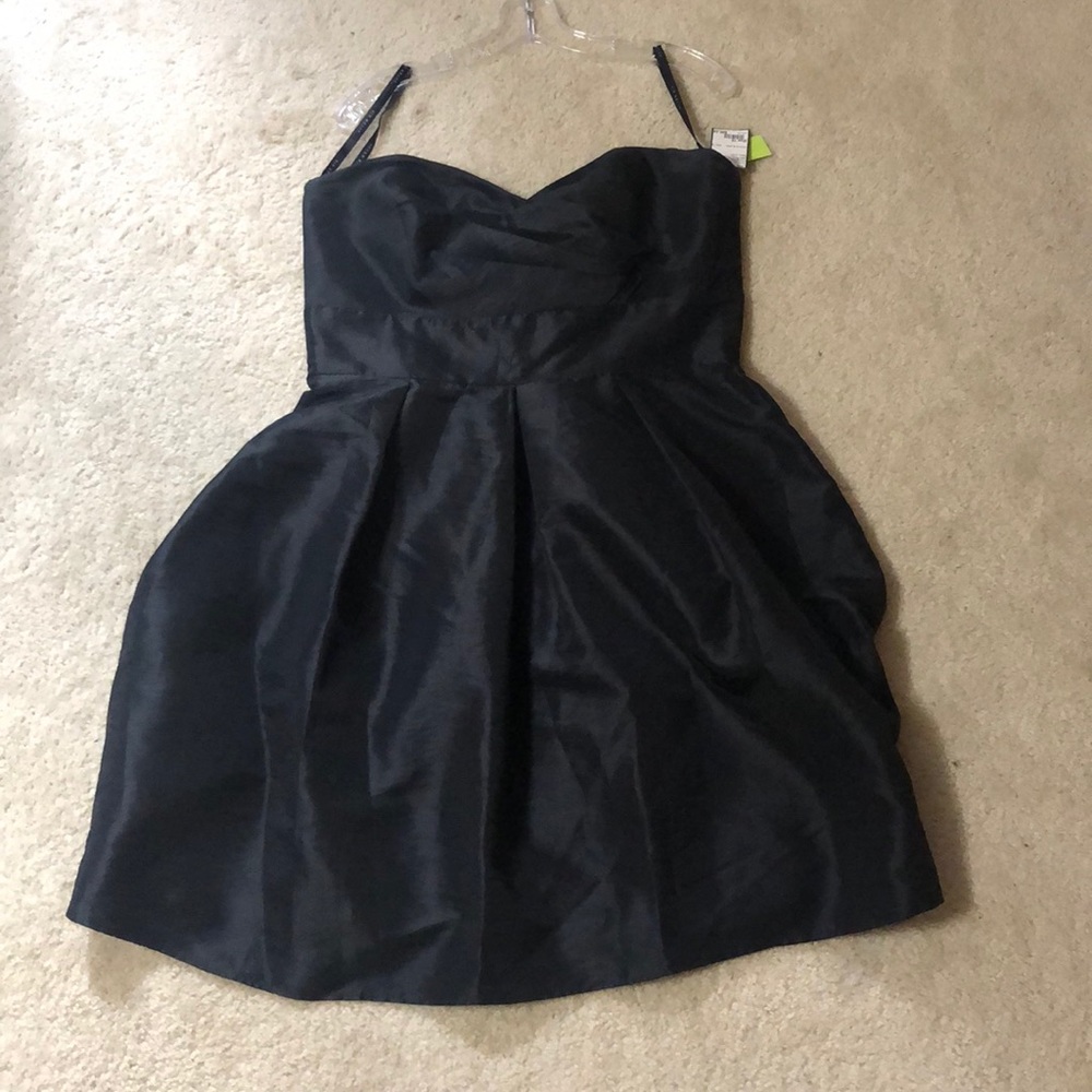 Black strapless dress